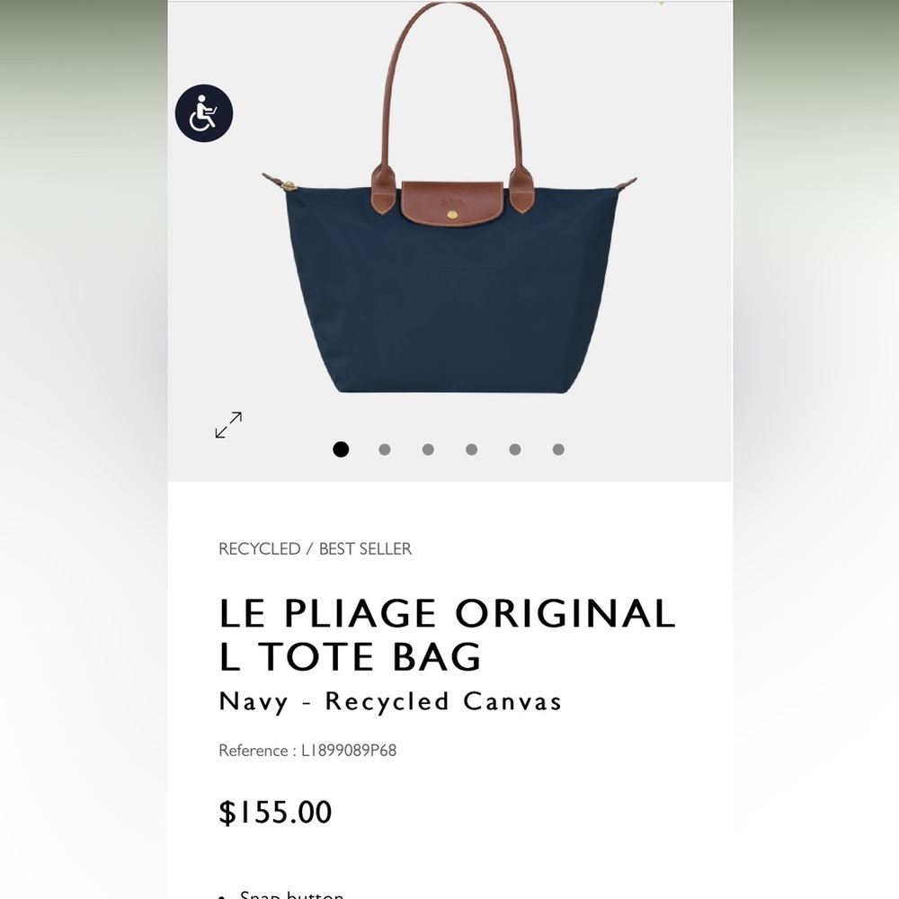 Longchamp large tote bag